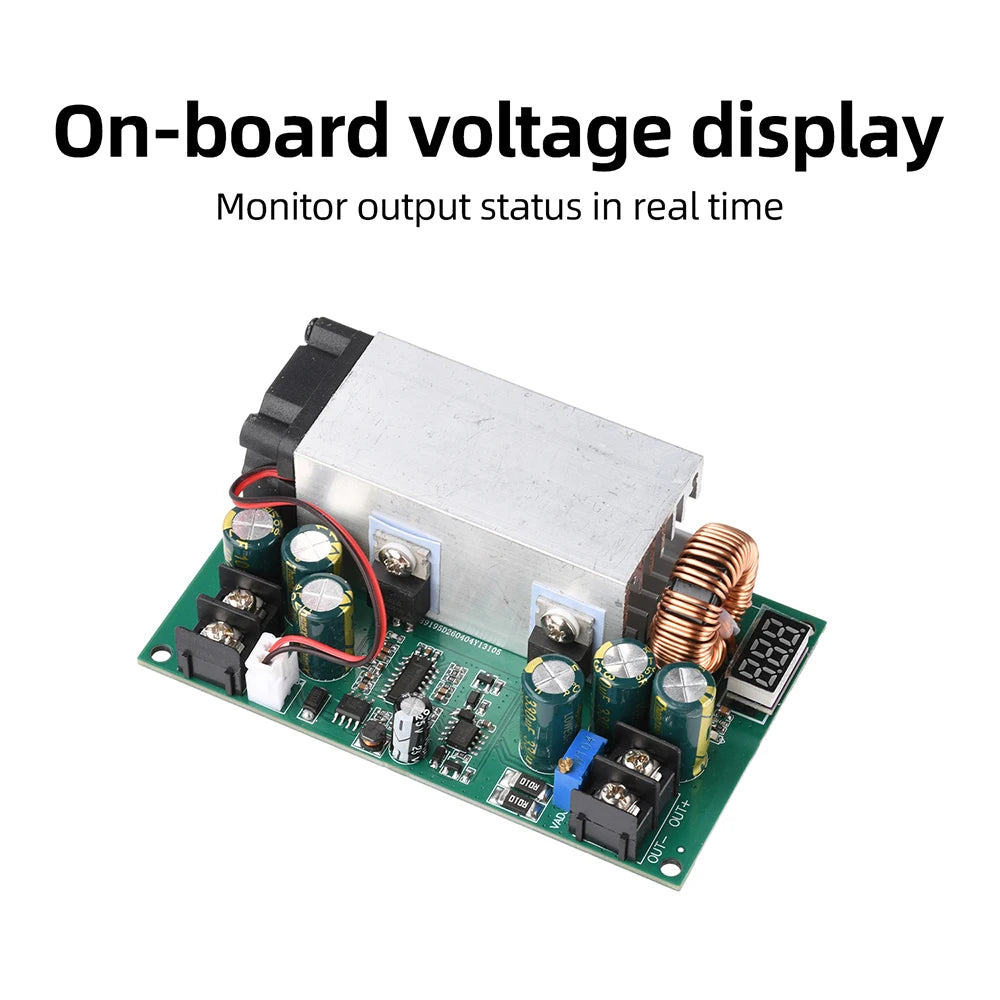 DC12V-75V 600W 25A DC-DC Adjustable Step Down Module 12V-75V to 5V-50V Buck Converter with Digital Voltage Power Supply Board Oasis Select