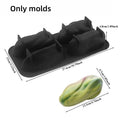1pcs Pistachio Silicone Mold 4 Cavity Mousse Cake Chocolate Dessert Pudding Baking Tool Handmade Candle Squishy Making Mould Oasis Select Black