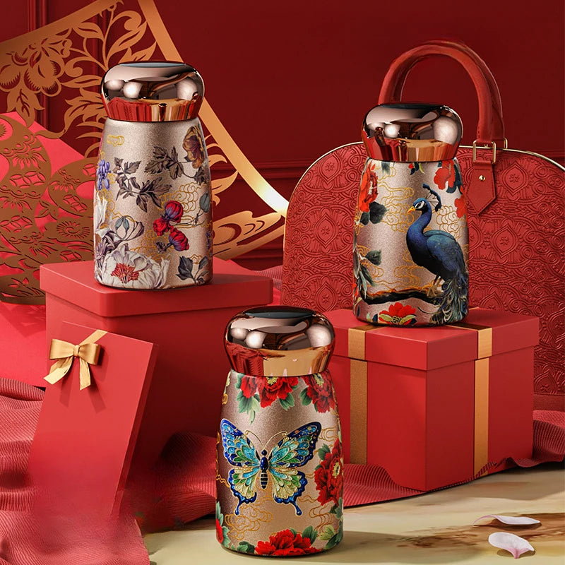 2025 New Mini Ceramic Thermos Cup Compact Portable Intelligent Temperature Lasting Insulation Small Capacity Water Cup Oasis Select
