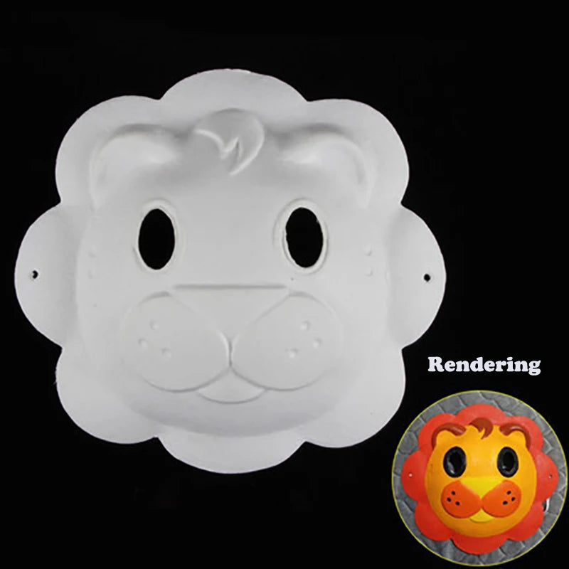 DIY Paper White Masks Create Artistic Craft From Theater And Halloween Costumes Party Masquerade Kids Painting Toy Oasis Select 5