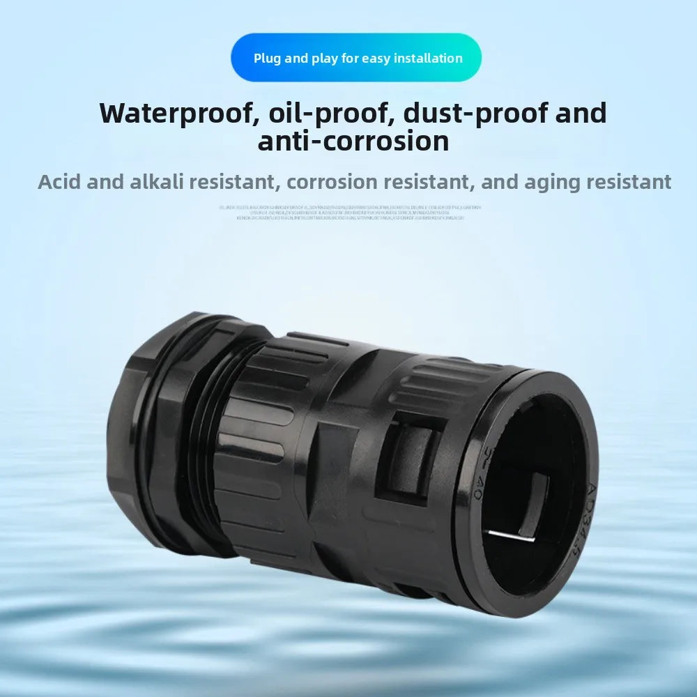 Nylon Plastic Corrugated Tube Connectors Pipe Joint AD13 15.8 18.5 21.2 25 28.5 34.5 End Fittings Plastic Conduit Gland Oasis Select