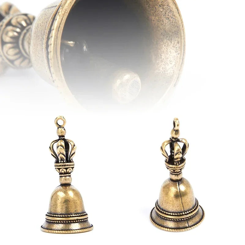 Christmas Bronze Bell Creative Gift Home Decoration Accessories Brass Handicraft Die-casting Drop Bell Key Car Button Wind Bell Oasis Select