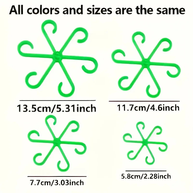 4Pcs Transparent Plant Support Stakes,U-Shaped Foldable Garden Stakes for Bamboo &Potted Plants,Indoor/Outdoor Hydroponics Use ﻿ Oasis Select