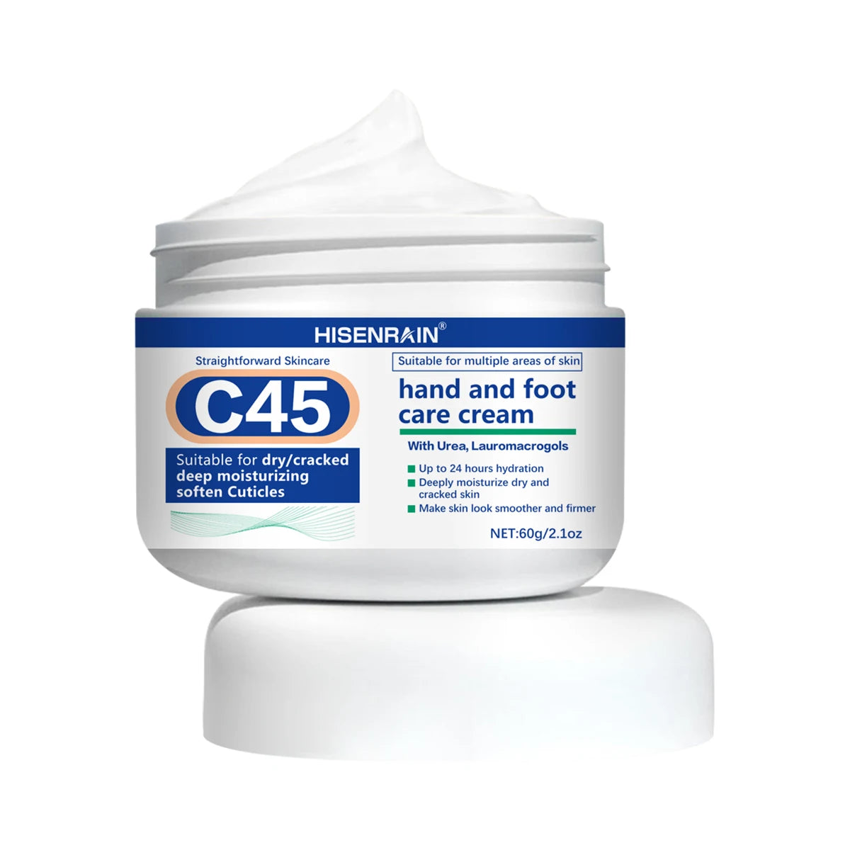 HISENRAIN Coconut Oil Hand & Foot Cream – 24H Deep Moisturizing Hand & Foot Cream Oasis Select 60g