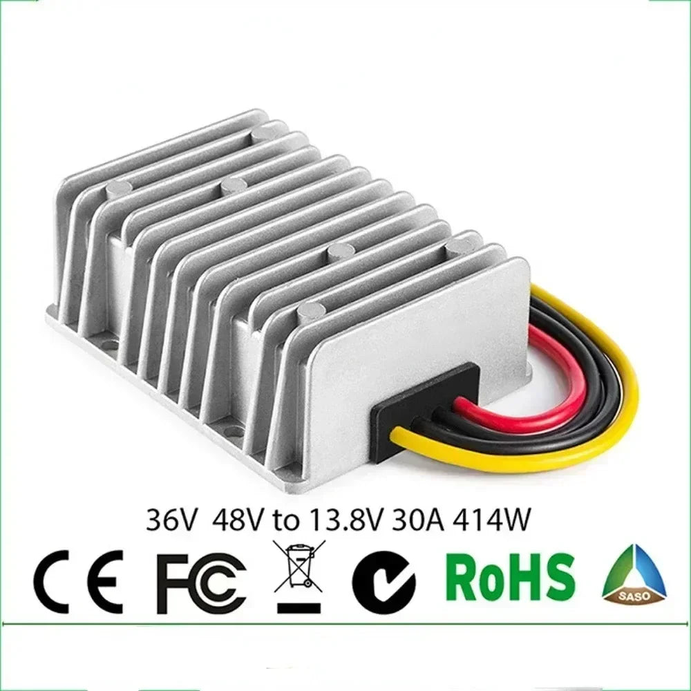 36V 48V to 12V 10A 20A 30A Voltage Reducer Step Down Converter Buck Regulator DC DC Golf Cart with Fuse CE RoHS Waterproof Oasis Select