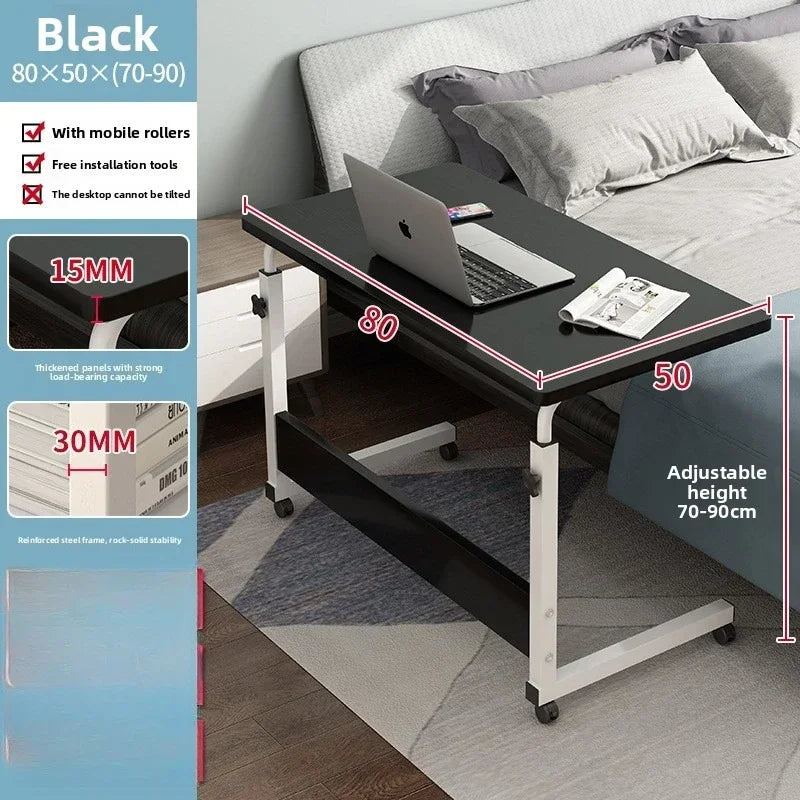 Multi-functional Household GoodsRemovable Bedside Table Lifting Table Lazy Computer Table Oasis Select Black-B