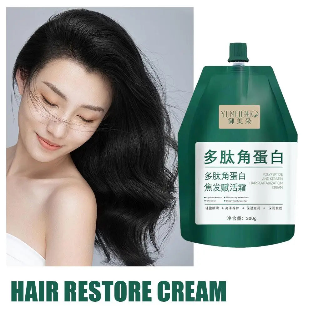 300g Polypeptide Keratin Deep Conditioner Hair Mask Keratin Hair Restoring Cream Dry Damaged Hair Treatment Burnt Hair Restoring Oasis Select