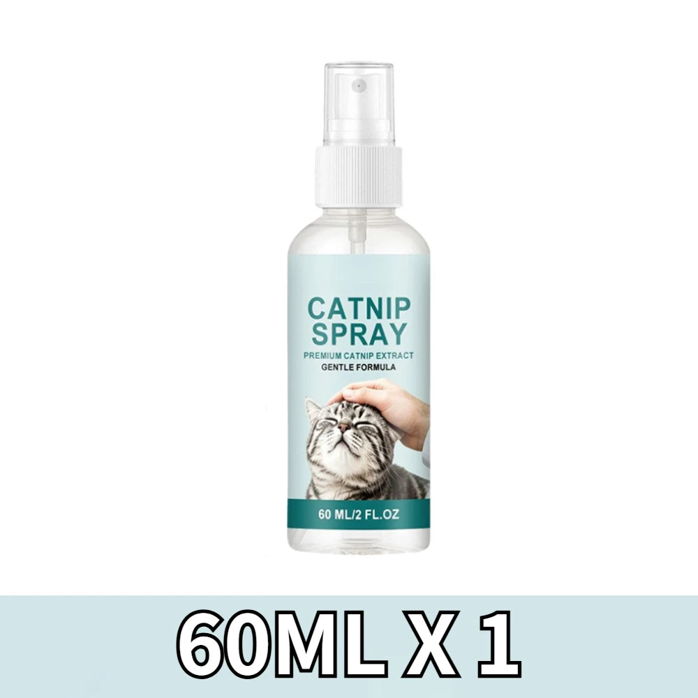 Active Catnip Spray for Cats Relieves Stress, Calming, Enhance Pet Vitality, Kitten Behaviour Spray Cats’ Fun Edible Mint Spary Oasis Select 60ML X 1