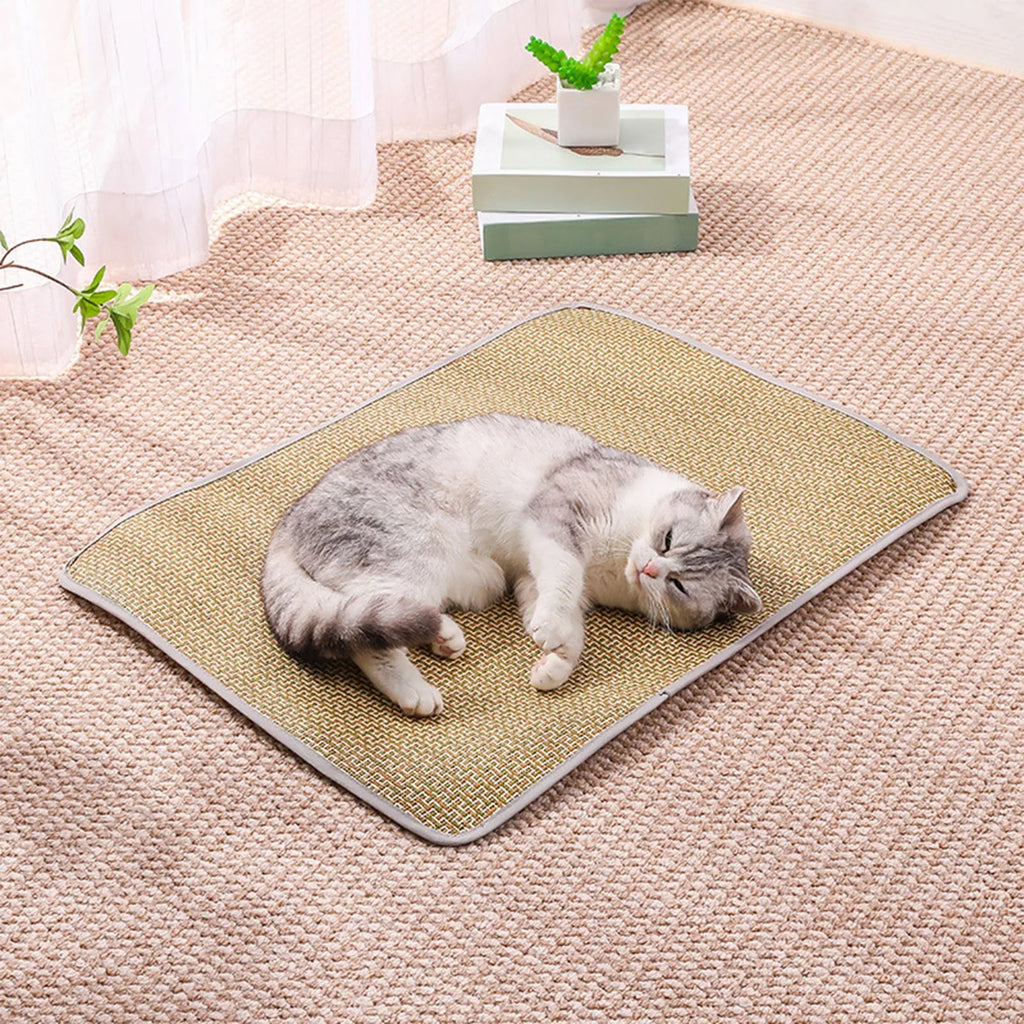Summer Cooling Gel Pad for Dogs Cats Non Slip Pet Mat Heat Relief Washable Bamboo Bedding Indoor Outdoor Use Oasis Select