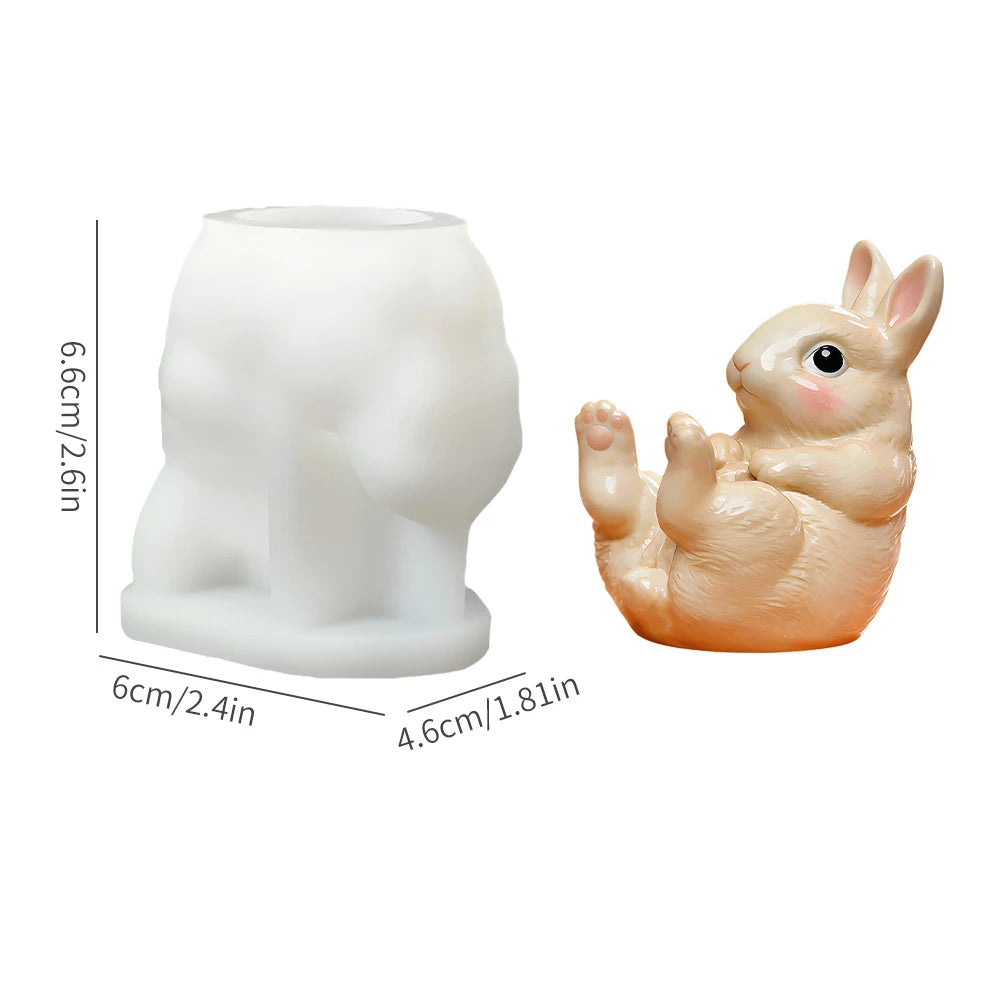 Bunny Phone Stand Mold Portable Silicone Bunny Mold Easter Bunny Mold Lightweight For Bedside Office Home Oasis Select