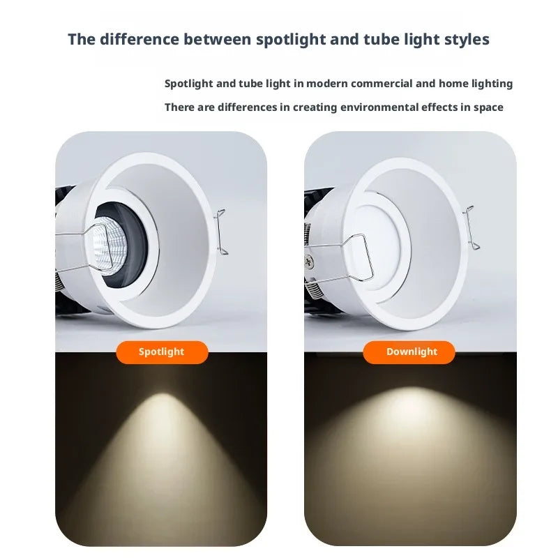 SHINEKNOT COB LED Recessed Spotlight | Full Spectrum Anti-Glare