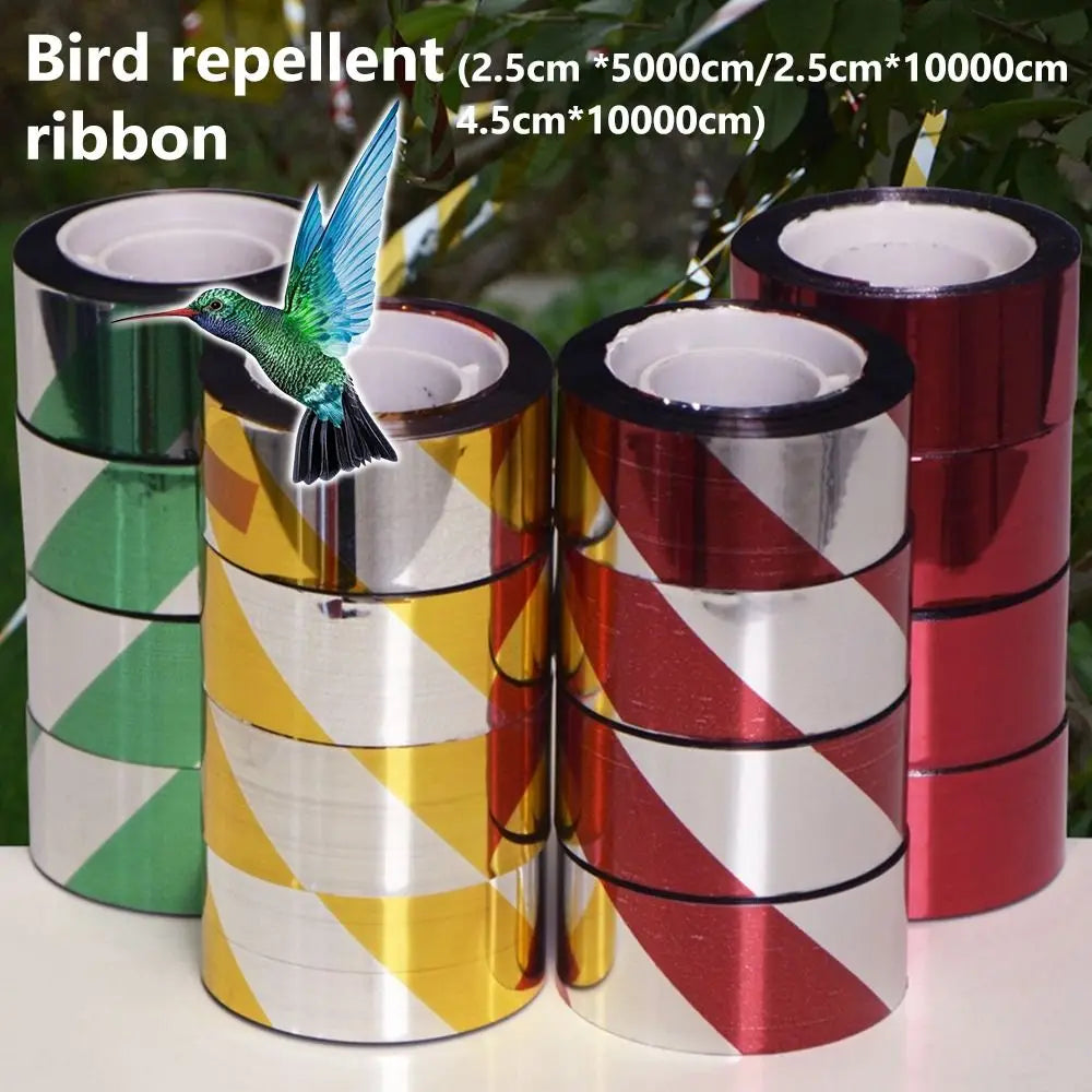 50M/100M/300M Double-sided Reflective Bird Repellent Ribbon Multipurpose Adhesive-free Anti Bird Tape Flashing Hanging Oasis Select