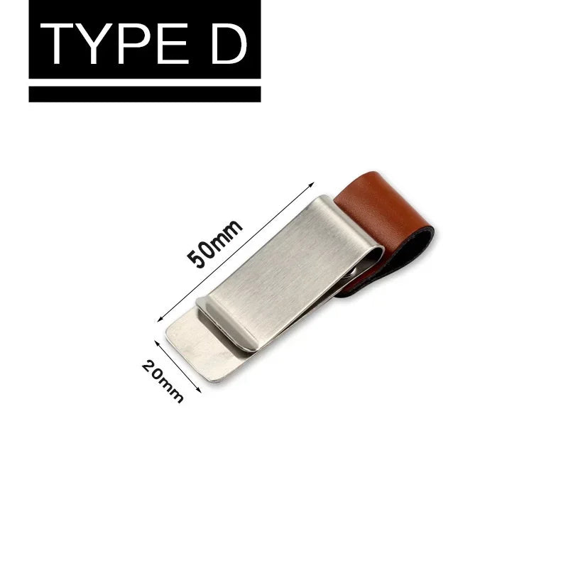 Notebook Paper Folder Retro Leather Journal Notebook Pen Holder Clips Bookmark With Stainless Steel Clip For Office Stationary Oasis Select TYPE D