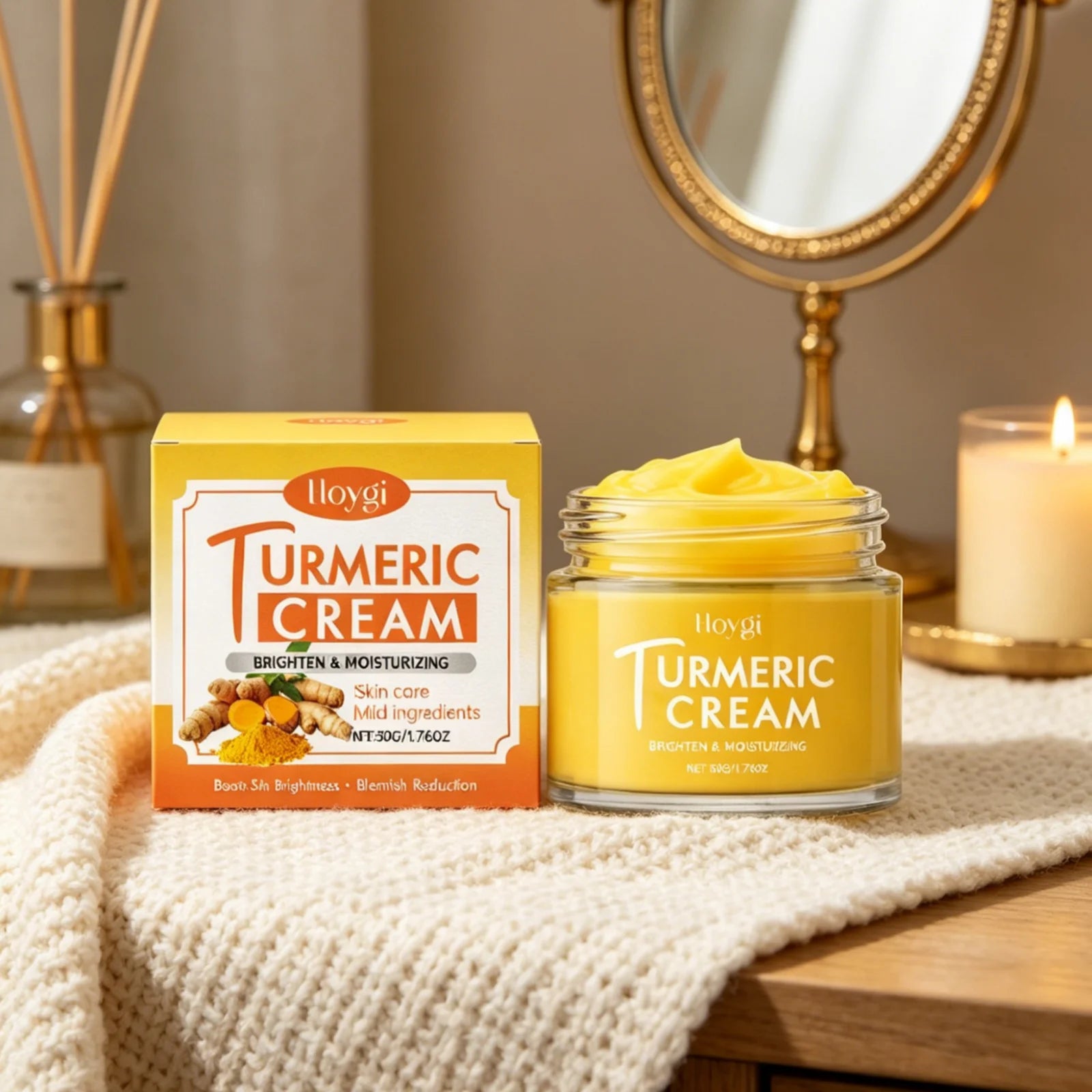 Hoygi Turmeric Face Moisturizer – Brightening Cream 50g Turmeric Face Cream Oasis Select