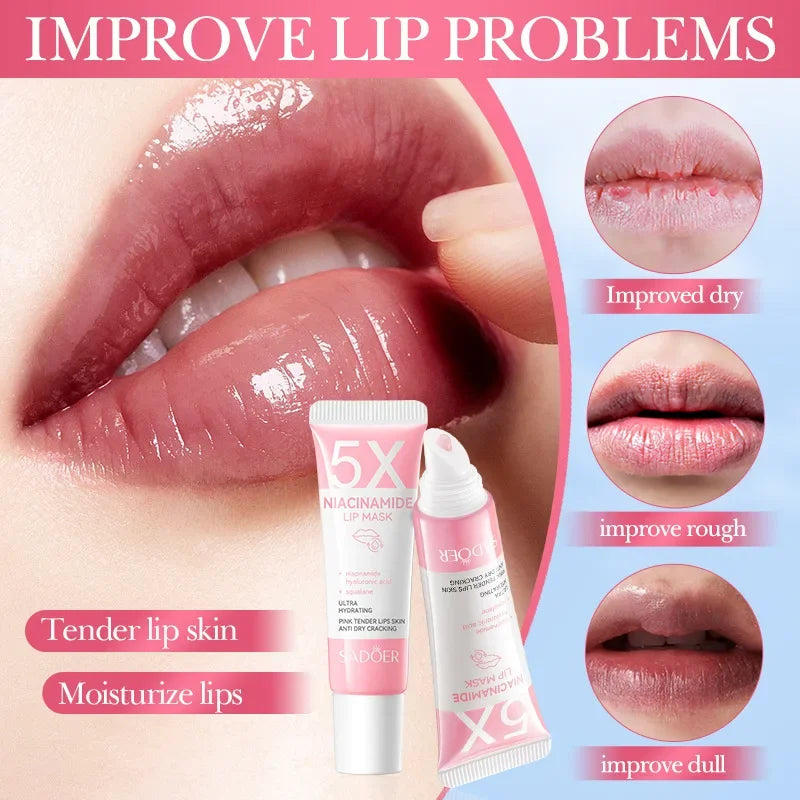 BIOAOUA Brightening Lip Mask Balm – Exfoliating & Moisturizing