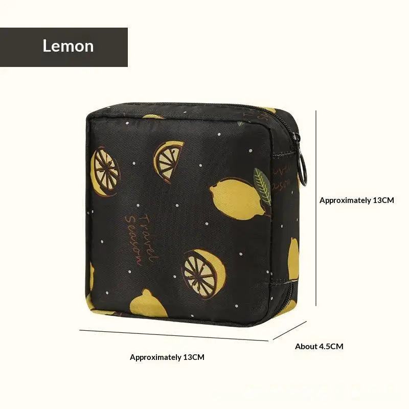Cute Cartoon Sanitary Pad & Tampon Pouch | Portable Organizer