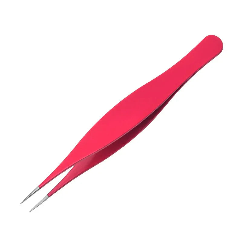 New Super Pointed Acne Clip Acne Needle Grafting Eyelash Clip Blackhead Clip Fake Eyelash Tweezers Lash Tweezers Oasis Select Red