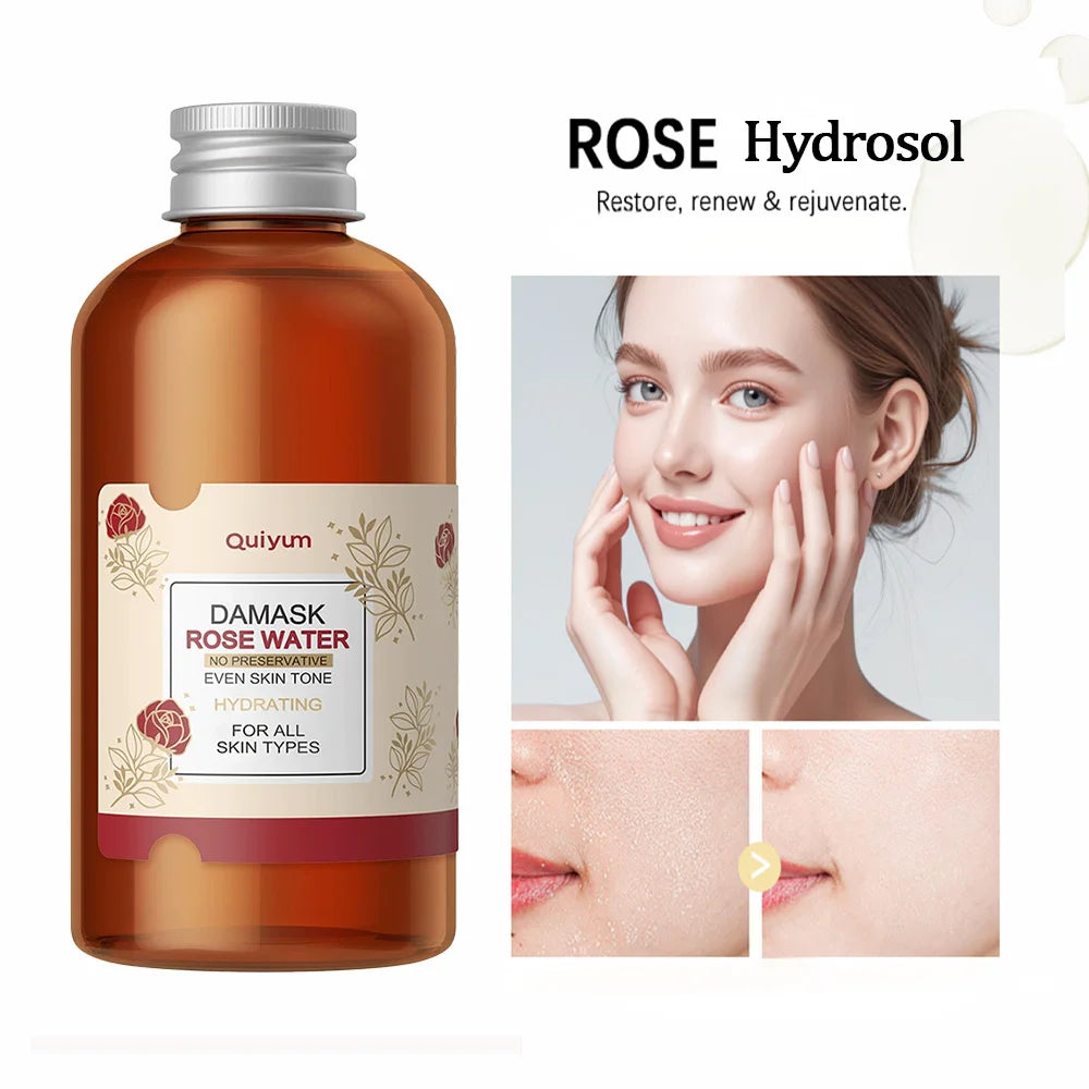 Rose Water For Face Facial Toner Organic Rose Petals Essence Moisturizing Serum Refresh Elastic Shrink Pores Skin Care Oasis Select