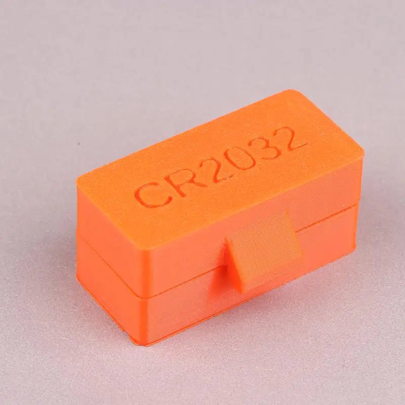 10-Hole CR2032/CR2025 Battery Box Coin Cell Battery Storage Case Portable Batteries Protective Holder Small Battery Organizer Oasis Select Orange