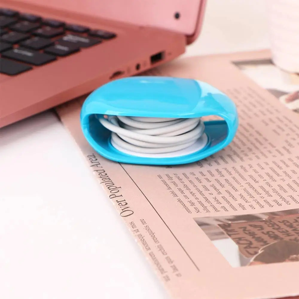 Automatic Closing Cable Cord Wire Organizer Bobbin Winder Earphone Wrap For Headphone Storage Cable Winder Oasis Select