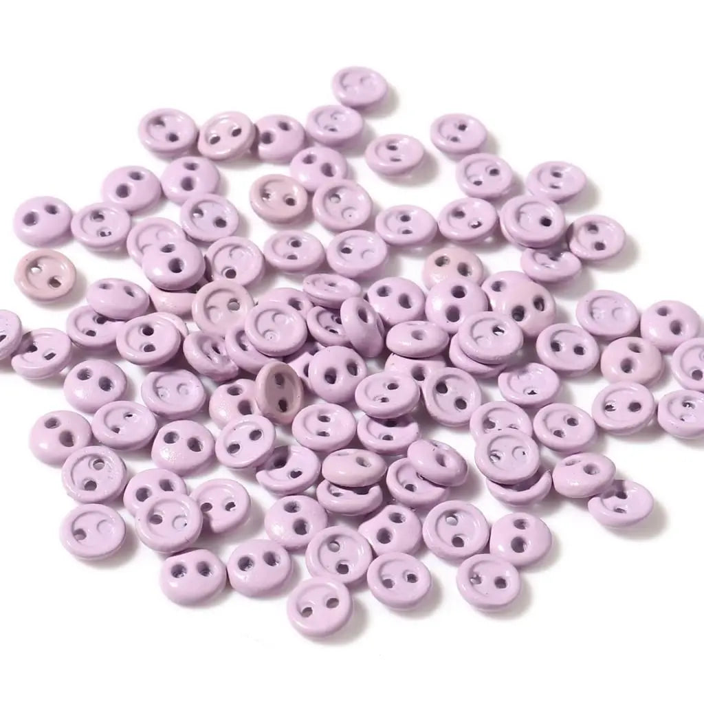 50pcs Mini Round Sewing Buttons 3/4/5mm – 2-Hole DIY Craft Sewing Buttons Oasis Select light purple-3mm