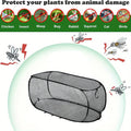 Foldable Plant Protection Netting Raised Beds Bird Control Garden Row Covers with Ground Stakes Mesh Plant Cage Flower Beds Oasis Select black
