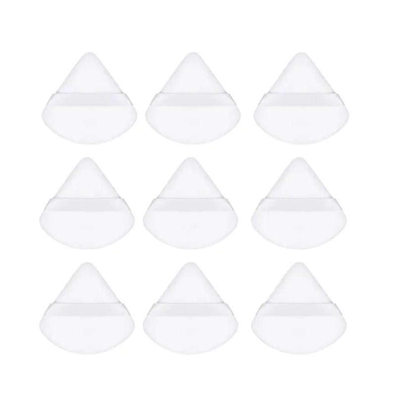 1/3/5/7/9pcs Velvet Cosmetic Powder Pufff Makeup Sponge Puff Dry Use Triangle Makeup Puff Women Soft Smooth Face Makeup Tools Oasis Select 9pcs White