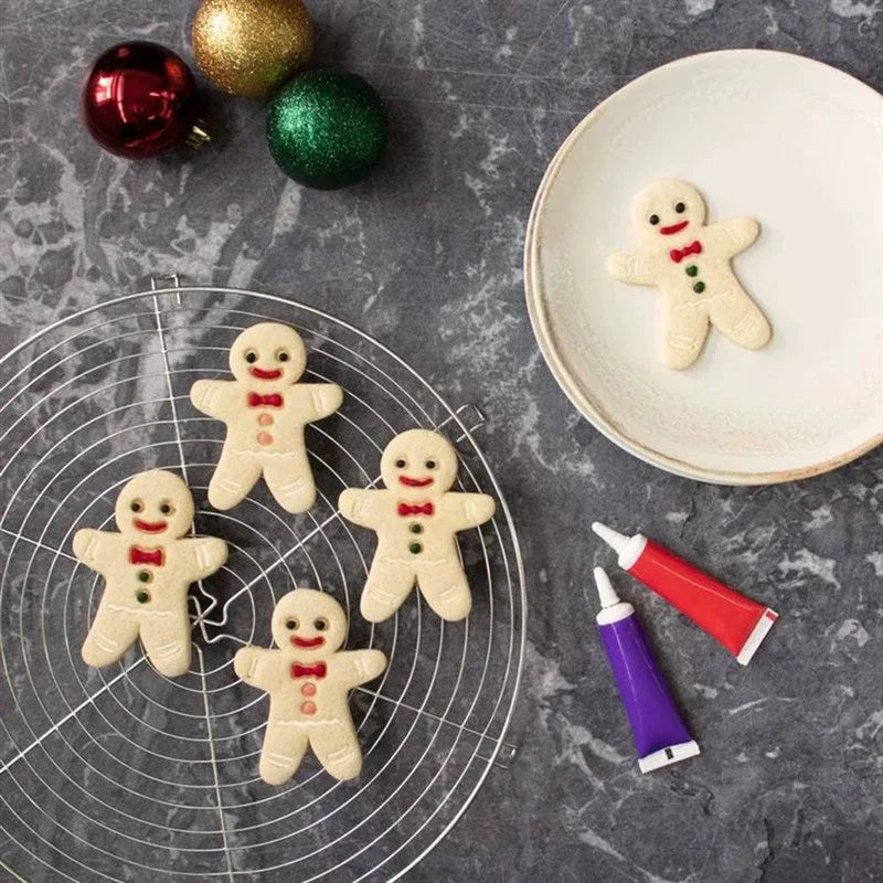 Christmas Gingerbread Cookie Cutters DIY Snowflake Santa Plastic Cookie Mold Biscuit Stamp Christmas Baking Supplies Oasis Select