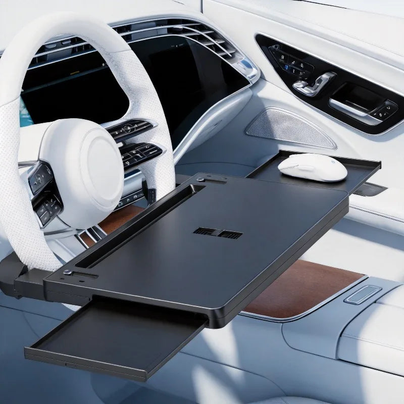 Food Tray Desk Auto Steering Wheel Tray Mount Car Tray Table Folding Laptop Desk Adjustable Water Cup Computer Bracket Car Tray Oasis Select