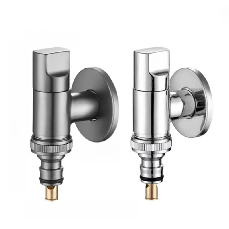 DN15/DN20 Brass 4/6-point Water Stop Washing Machine Faucet Quick Opening Angle Valve Wall Mounted Stop Clamp Triangle Oasis Select