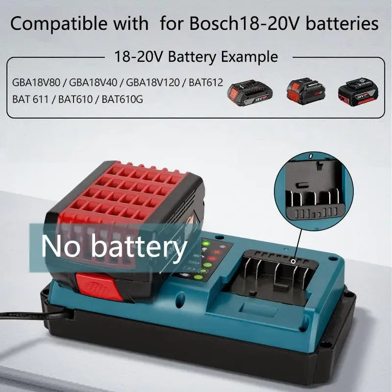 1pcs Battery Charger For Replacement Charger Station Suitable For 14.4-18V BAT609 BAT609G Lithium-Ion Battery 2-Port Charging Oasis Select