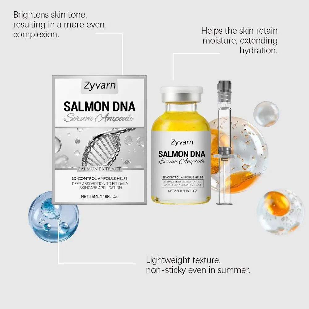 Korean Salmon Ampoule Serum Pure Peptide Powerful Firming Anti-Aging Essence Lotion Effectively Tightens Moisturizes Skincare Oasis Select