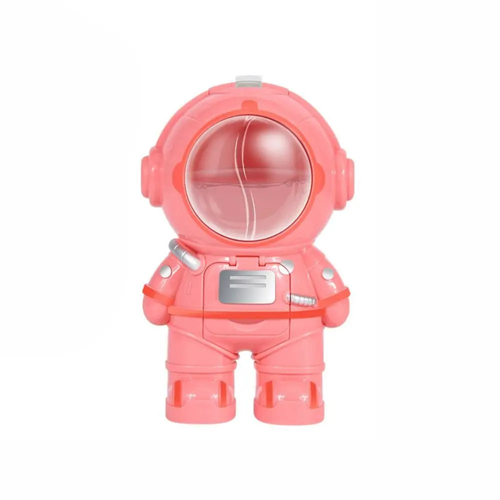 Astronaut Kids Water Bottle 250ml with Strap – Pink & White