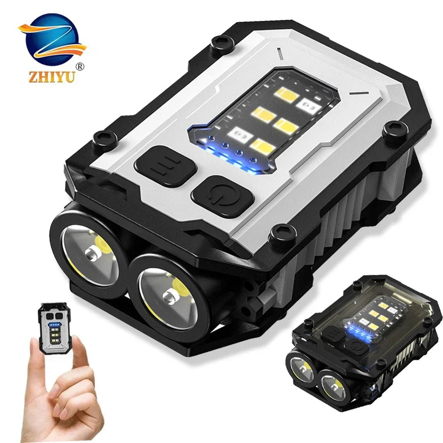Magnetic COB LED Mini Keychain Flashlight USB-C Rechargeable