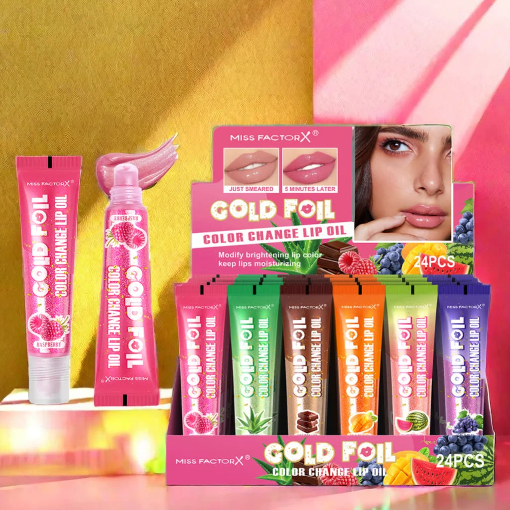 Shiny Lip Oil Gift Set 15ml×24PCS deep moisturizing non-decolorizing foil brightening and embellishing lip color gift Oasis Select