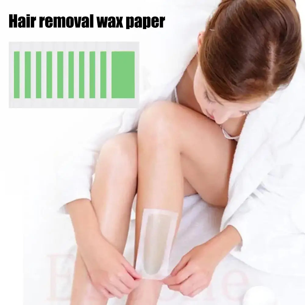 10/50pcs Facial Wax Strips Painless Hair Removal Wax Strips for Armpit Lips Leg Body Hair Remove Stickers Eyebrow Face Wax Paper Oasis Select