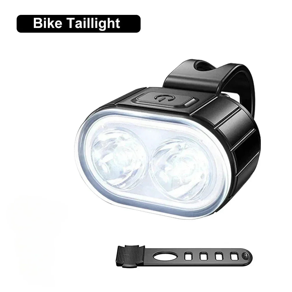 Bike Taillight USB Rechargeable LED Bicycle Lighting Waterproof Cycling Flashing Safety Warning Lamp Bicycle Lantern Accessories Oasis Select White Lamp 1pc