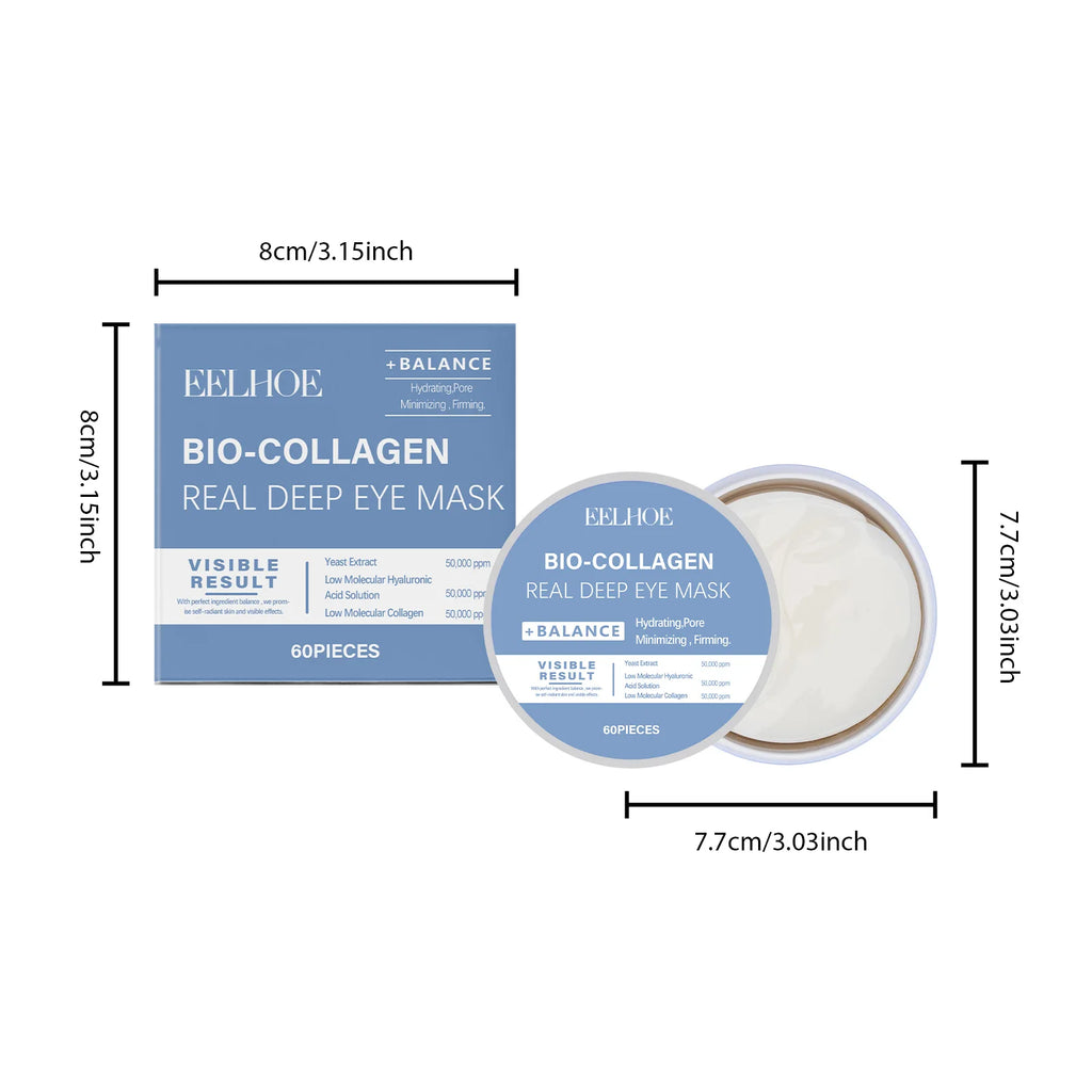 EELHOE Under Eye Patches – Hyaluronic Acid, Collagen & Vitamin C Under Eye Patches Oasis Select Bio-Collagen