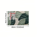 Green Leaf Pattern Plush Rug Ultra-Fine Fiber Bathroom Carpet Anti Slip Quick Drying Bedroom Rug Carpets for Living Room Oasis Select 40x60