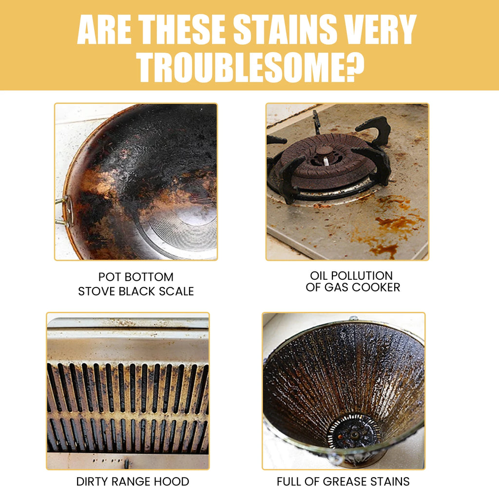Stainless Steel Cleaning Paste Pot Pan Black Dirts Cleaner Oven Rust Remover Oil Descaling Cookware Metal Polish Cleaning Cream Oasis Select