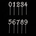 Rhinestone Number Cake Topper – Glitter Silver Birthday Set
