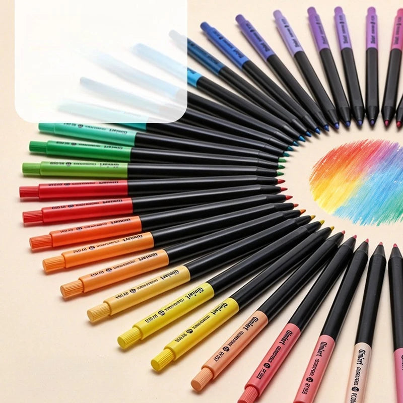 12 Colors Click Colored Pencils 3.0mm Soft Oily Lead Mechanical Pencils for Student Art School Office Supplies Stationery Oasis Select
