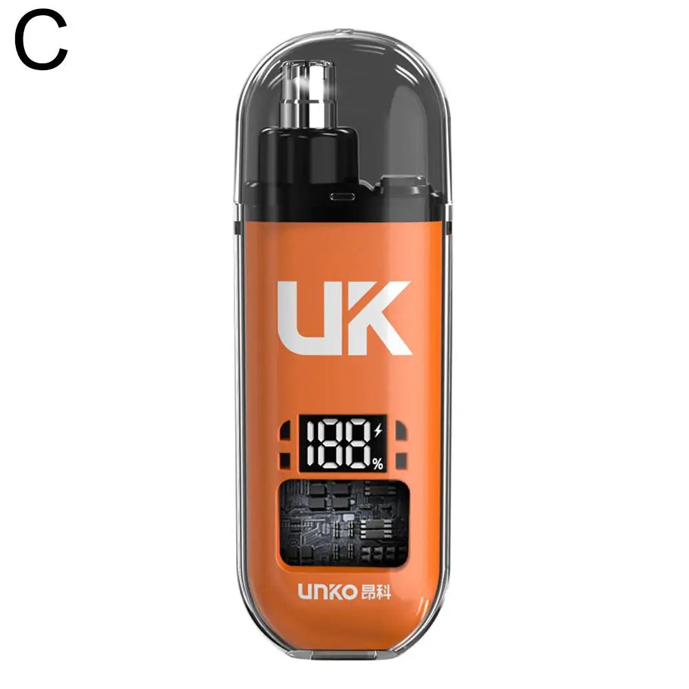 USB Rechargeable Electric Nose & Ear Hair Trimmer for Men Nose Hair Trimmer Oasis Select Orange