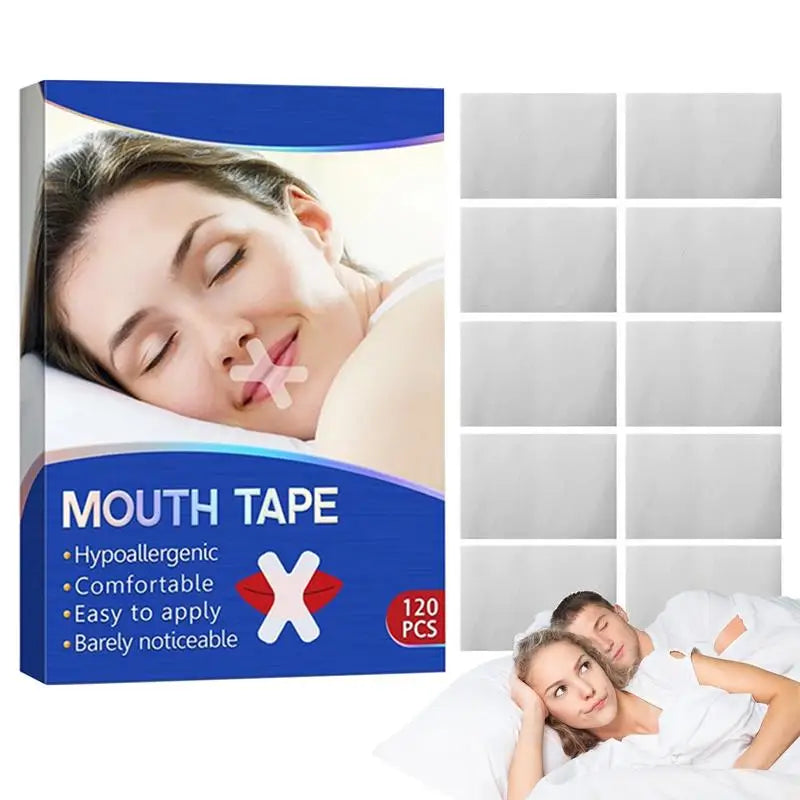 Sleep Strips Mouth Tape 120pcs Nasal Breath Sleep Patch Gentle and Effective Nose Breathing Tape for Car Hotel Travel Business Oasis Select