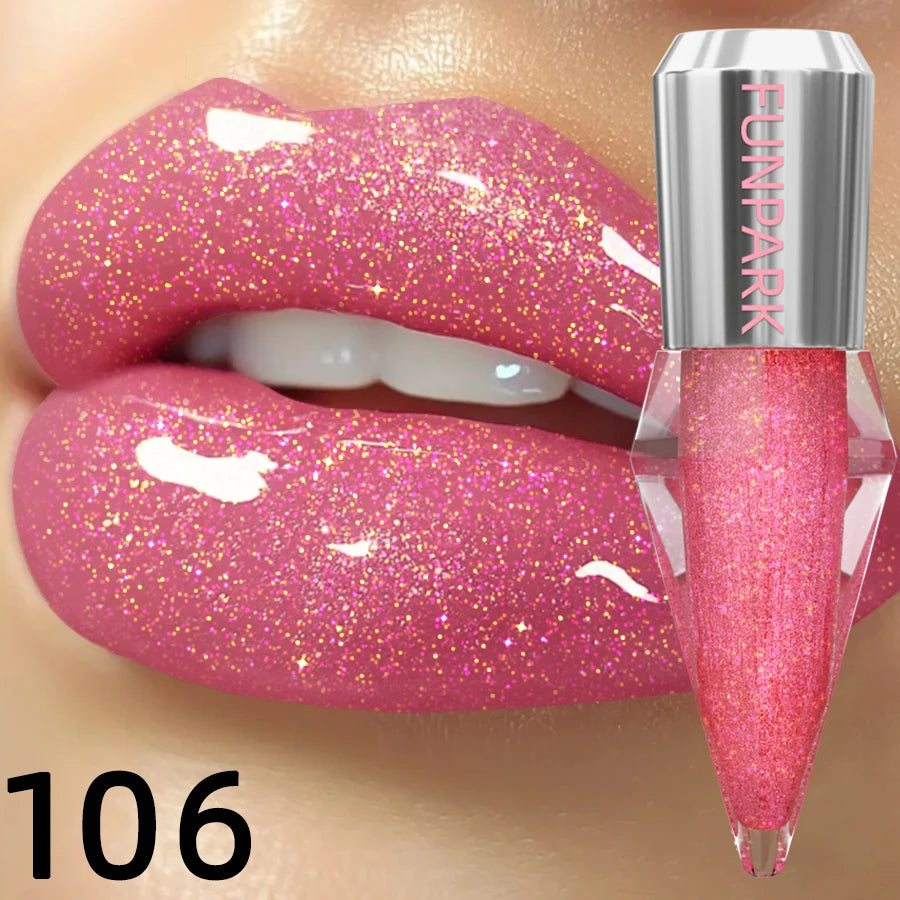 FUNPARK 8-Color Glitter Shimmer Lip Gloss | Diamond Lipstick