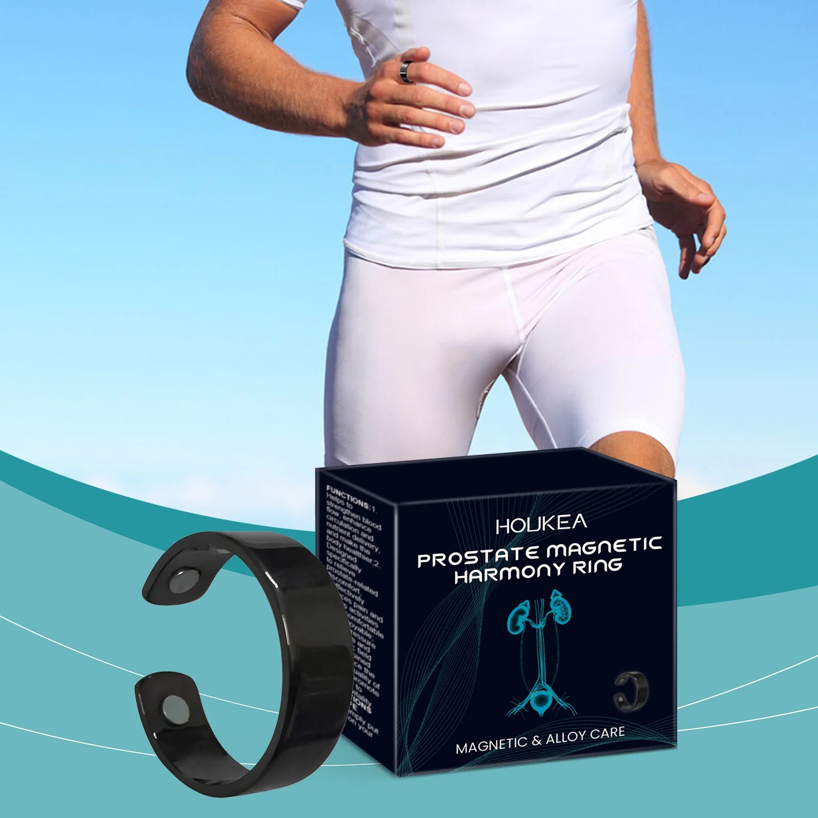 HOUKEA Prostate Care Ring – Magnetic Therapy for Men's Health Magnetic Therapy Ring Oasis Select