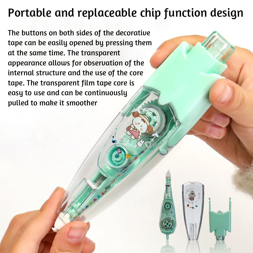 Cute Animal Decorative Tape Pen | DIY Craft Stationery