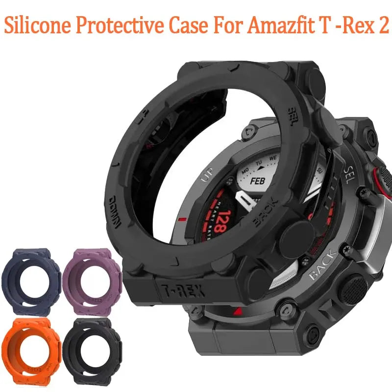 Silicone Bumper Case Cover for Amazfit T-Rex 2 Smartwatch Smartwatch Case Cover Oasis Select