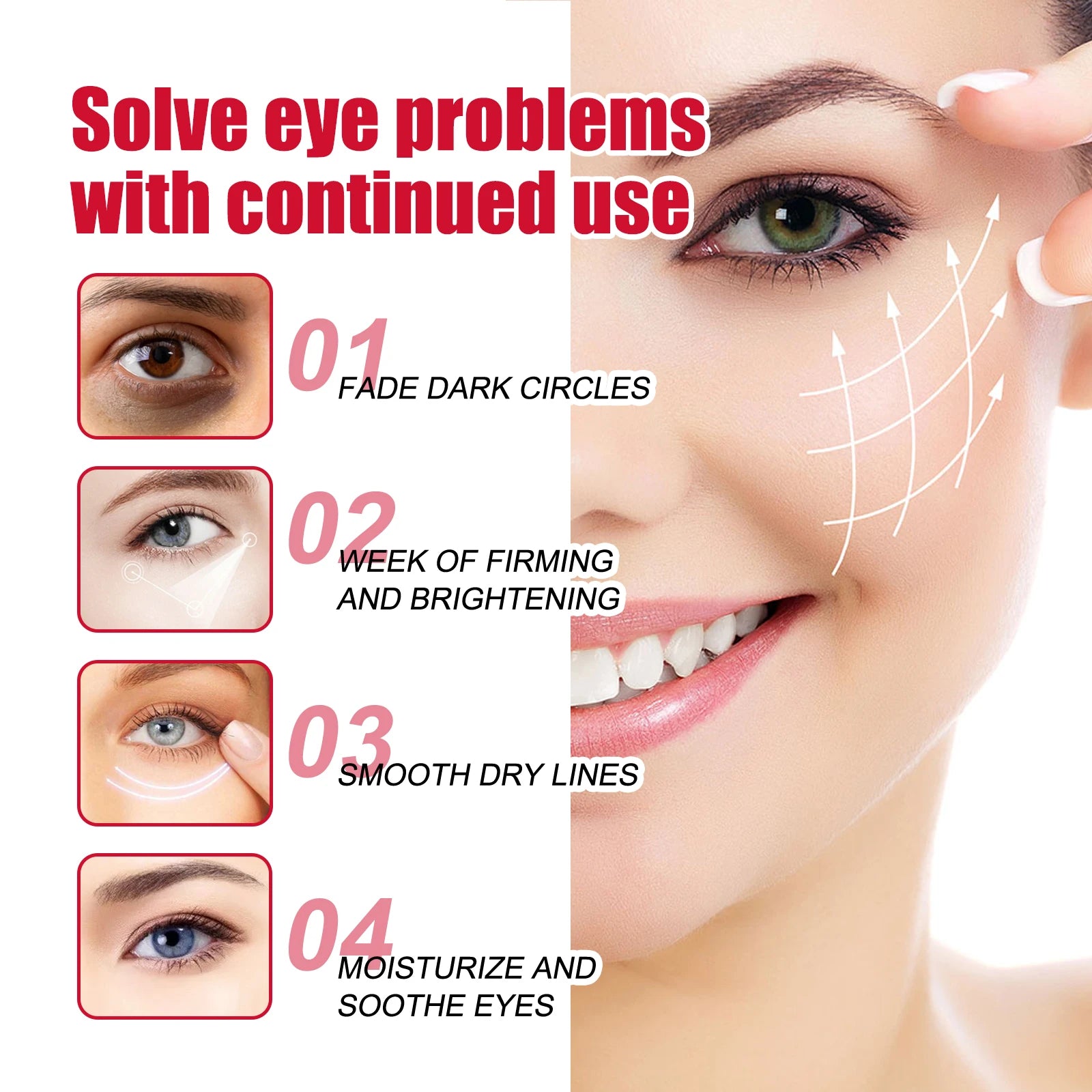 Retinol Eye Cream Stick Lightening Dark Circles Firming Skin Anti-Wrinkle Firming Brightening Eye Repair for Women Eyes Care Oasis Select