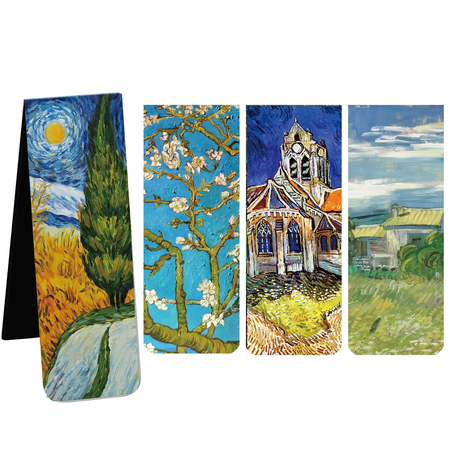4Pcs Magnetic Bookmarks with Magnet Book Markers Page Clip for Students Teachers School Oasis Select Van Gogh4